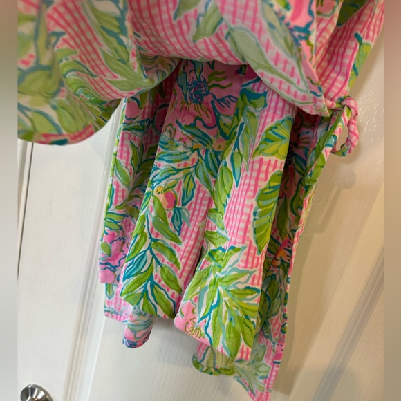 Lilly Pulitzer Pearl Romper in Don’t Stop Beleafing - Picture 7 of 9